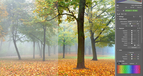 The new Dehaze slider removes atmospheric haze from your photos.