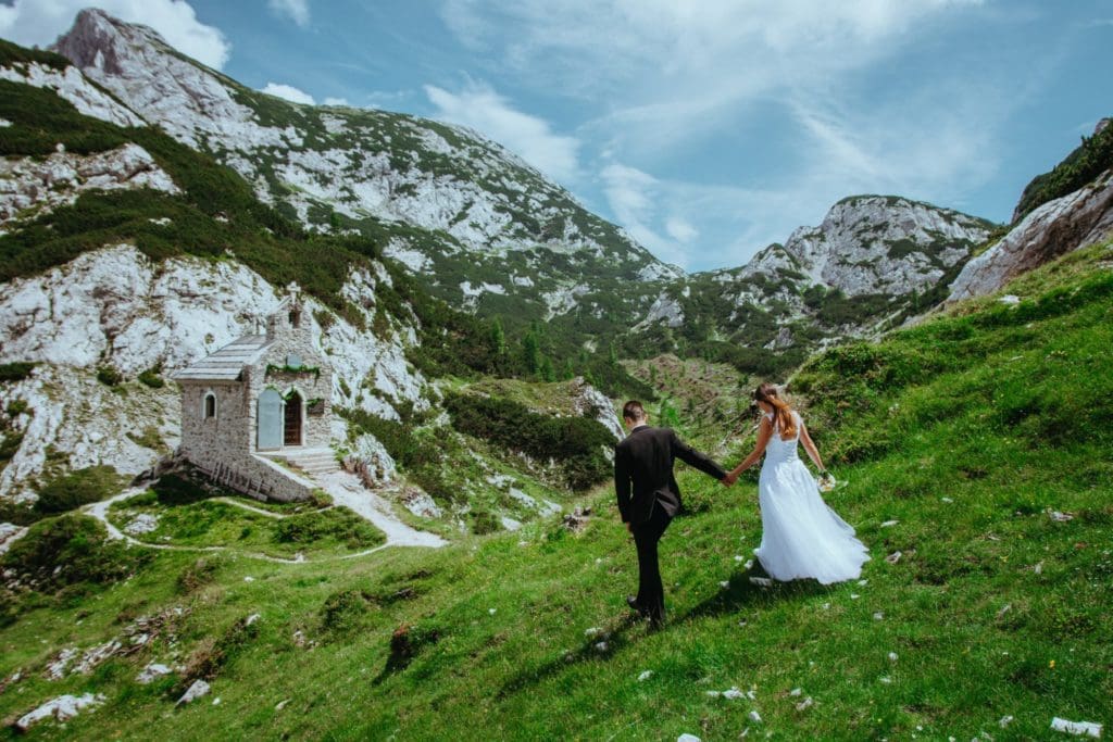 a mountain wedding shoot done 1,800 meters above sea level.