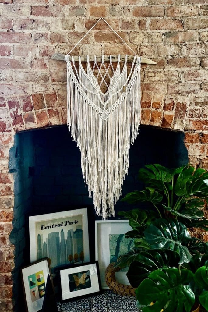 claire penn macramé knot and twig creative project in pandemic