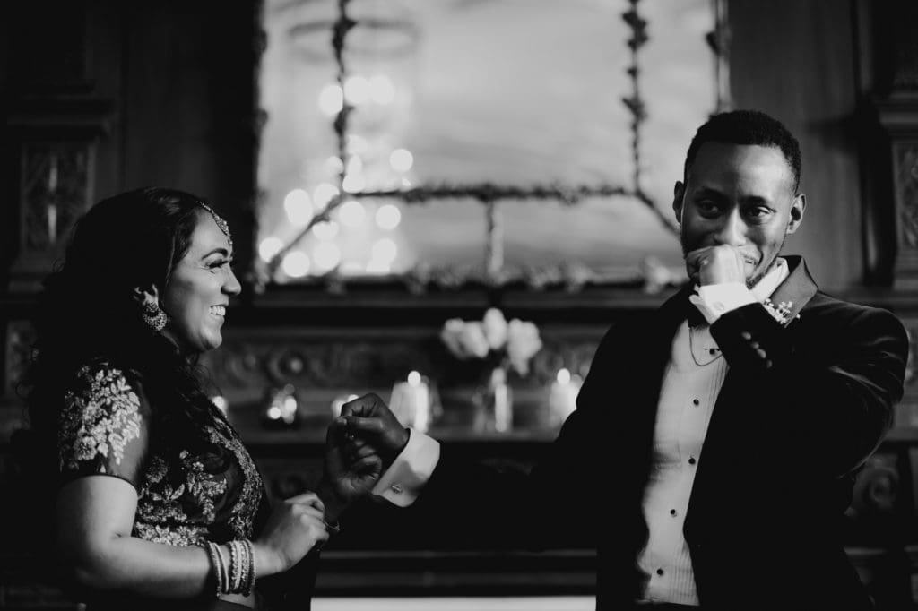 An emotional groom.