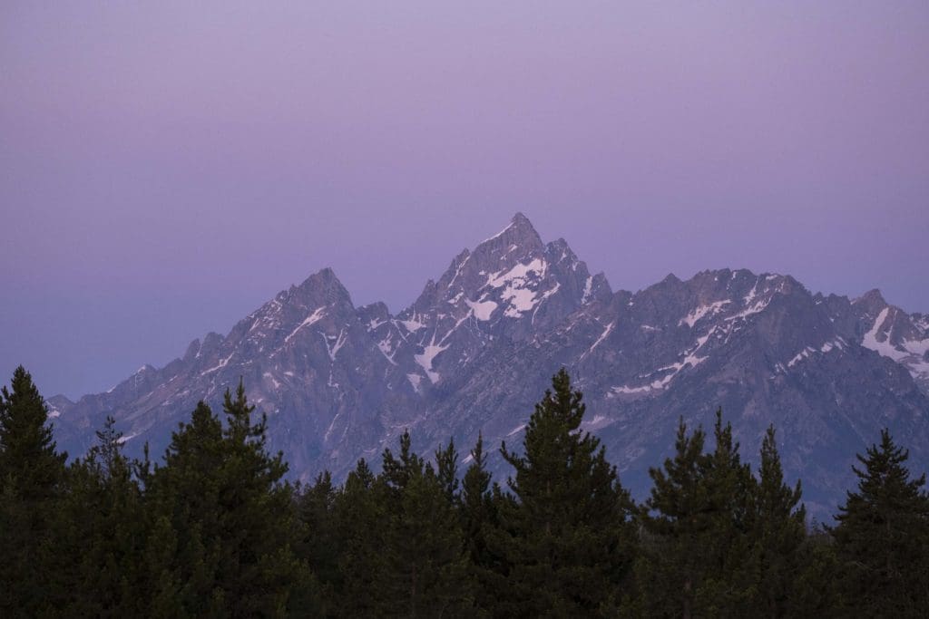 Morning light on the Teton Mountains, photographed by Fujifilm Students of Storytelling winner Austin Kennedy. 