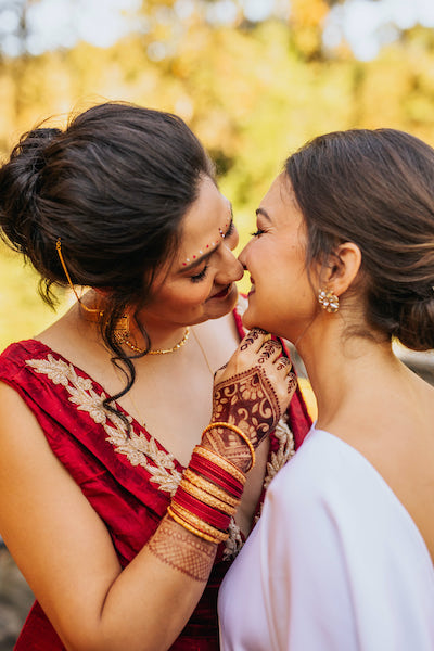 same-sex couple in eye-catching portrait by Carly Romeo & Co.