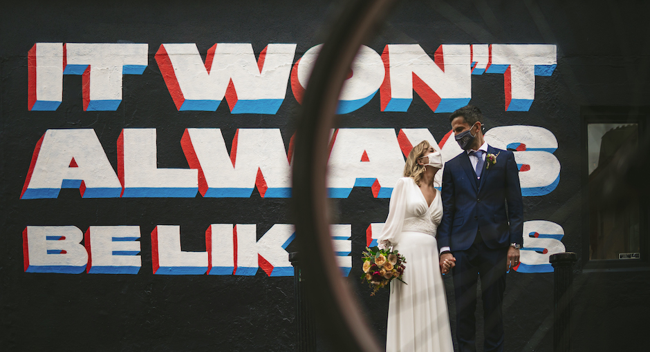 Wedding couple portrait by Katie Kav Photography.