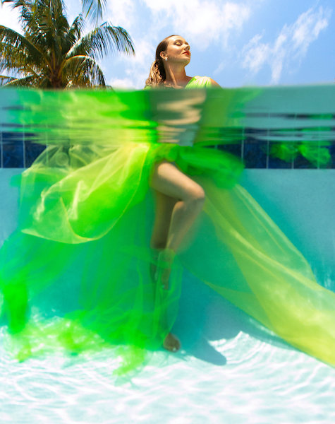 George Kamper photographed Kristina Makushenko at a local yacht club for a Venice Mag editorial.