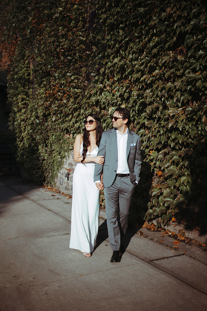 eye-catching portrait of cool couple in sunglasses.