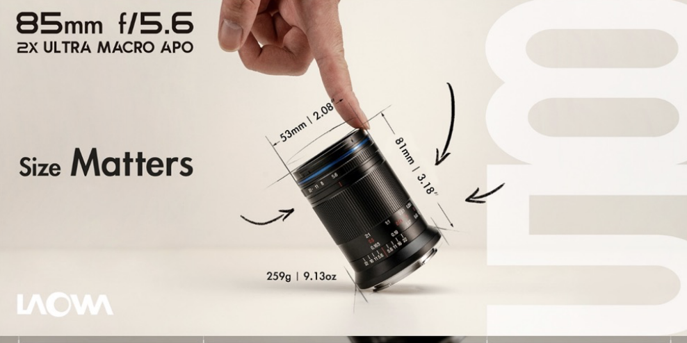 Venus Optics Announces Laowa Super Compact 85mm f/5.6 2x Macro