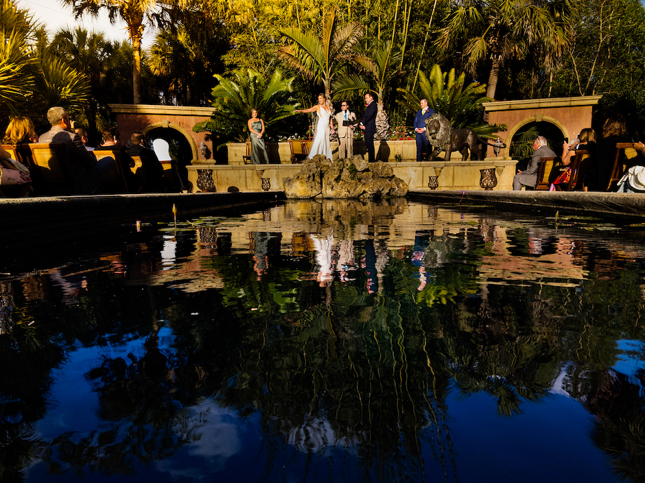 wedding coverage using a smartphone during ceremony.