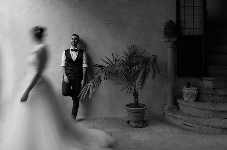 movement and blur bridal portrait.